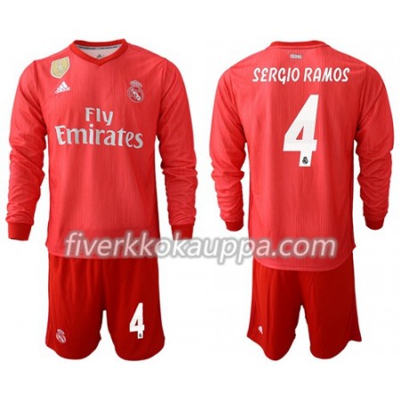 Jalkapallo Pelipaidat/Peliasut Real Madrid Sergio Ramos 4 Lasten Kolmaspelipaita 2018-2019 Pitkähihainen